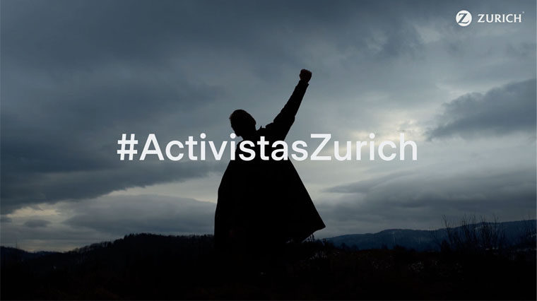 silueta de una persona al anochecer con título: #ActivistasZurich